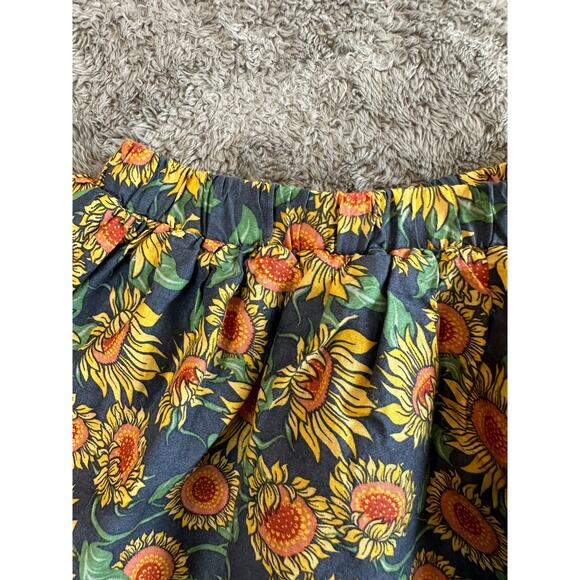 Sunflower Floral Cotton Skirt Girls S Small 5 6 Isaac Mizrahi - Picture 3 of 5